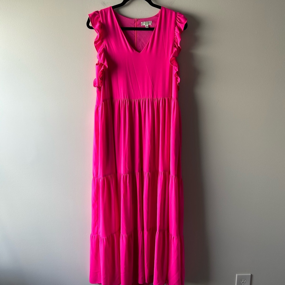 Jade pink sleeveless maxi dress